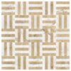 Elegant And Waterjet Polished Marble Tile For Floor And Wall Stone - White / Gold - Image 5