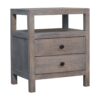 Acid - 2 Drawer Open Bedside Table - Gray Ash - Image 2