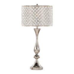 Topaz - Contemporary Table Lamp - Polished Nickel / Clear Crystal
