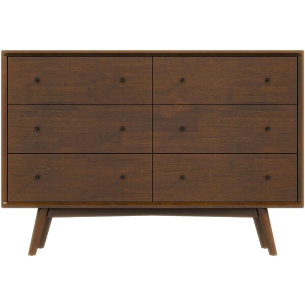 Caroline - Mid-Century Modern Solid Wood Dresser - Brown