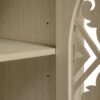 Hollowed Out Cabinet With 4 Doors, Suitable For Bedroom - Natural - Image 22