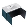 Contemporary Wall Mounted Bathroom Vanity With Resin Sink & Soft Close Doorі - Lake Blue - Image 18