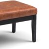 Lacey - Tufted Ottoman Bench - Distressed Saddle Brown - Image 4