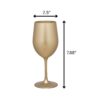 Leadingware Metallic Plastic Wine Glasses (Set of 4), Bpa Free, Unbreakable 12Oz Acrylic Wine Glasses - Gold - Image 4