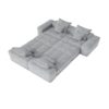 Modern Oversized Modular Sectional Sofa, Sparkling Chenille Fabric Soft Cushion Sofa With 8 Pillows, 8 Pieces Diy Combination Tufted Sofa, No Assembly Required - Gray - Image 23