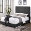 Queen Size Upholstered Platform Bed - Charcoal Gray - Image 14