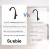 High Arc Stainless Steel Pull Out Kitchen Faucet With Dual Modes And 360 Degree Rotation - Matte Black - Image 6