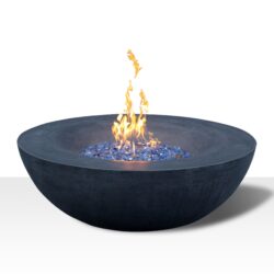 42 " Outdoor Concrete Propane Gas Fire Pit Bowl - Dark Gray