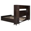 Queen Size Bed With All In One Cabinet, Shelf And Sockets - Espresso - Image 5