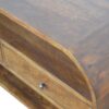 Curved Edge Media Unit With 2 Drawers - Chestnut - Image 5