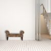 Leopard Print Velvet Bench - Walnut - Image 9