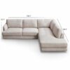 Glander - Cozy Sectional Sofa Right Facing - Cream - Image 7