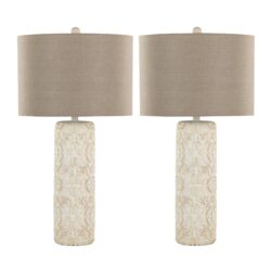 Charlotte - Contemporary Table Lamp (Set of 2) - Taos Brown / Beige