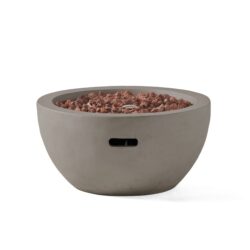 Bowl Shaped Propane Fire Pit 40000 Btu (Tank Cover Not Included) - Light Gray