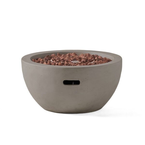 Bowl Shaped Propane Fire Pit 40000 Btu (Tank Cover Not Included) - Light Gray