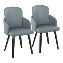 Dahlia - Contemporary Dining Chair (Set of 2) - Black / Gray