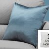 Pillows, Square, Insert Included, Decorative Throw, Hypoallergenic Polyester, Modern - Blue - Image 3
