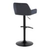 Daniella - Contemporary Adjustable Barstool With Swivel With Rounded T Footrest (Set of 2) - Black - Image 4