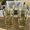 Palm Tree Design Acrylic Hi Ball Glasses Plastic, Bpa Free (Set of 4), 20Oz - Clear - Image 5