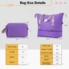 2 Piece Luggage Set With Bags Expanable Spinner Wheels ABS Lightweight Suitcase With Tsa Lock 20" / 28" - Purple - Image 11