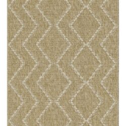 Earth - 2'7" X 7'3" Indoor, Outdoor Area Rug - Jute / White