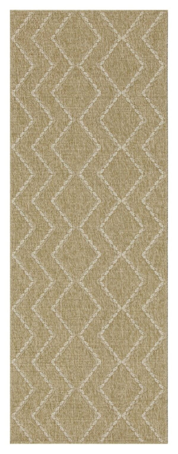 Earth - 2'7" X 7'3" Indoor, Outdoor Area Rug - Jute / White