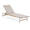Hargrove - Outdoor Patio Aluminun Chaise Lounge, Outdoor Mesh Seat - Natural / Silver - Image 5