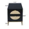 Allen - 2 Drawer Side Table, Display Rack For Bedroom And Living Room, Nightstand Side Table Bedroom Storage Drawer Bedside End Table - Black / Beige - Image 6