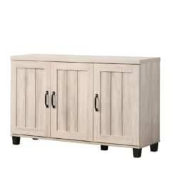 Corby - Oak Finish 3 - Door Shoe Cabinet - Dusty Gray