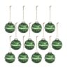 Christmas Ball Ornaments, Decorative Hanging Ball Christmas Tree Ornaments For Holiday Party Decorations (Set of 12) - Green - Image 7