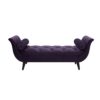 Alma - Tufted Flared Arm Entryway Bench - Purple - Image 2