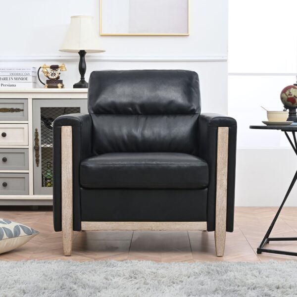 1 Seater Sofa For Living Room - Black