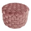 Braided - Round Ottoman - Blush Pink - Image 2
