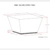 Abba - Square Coffee Table - Cognac Brown - Image 2