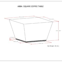 Abba - Square Coffee Table - Cognac Brown