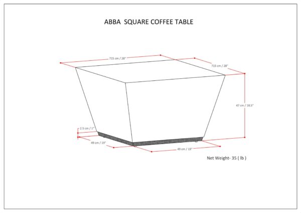 Abba - Square Coffee Table - White Wash