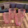 Leading Ware Diamond Cut Acrylic Glasses (Set of 4), Bpa Free, 12Oz - Pink - Image 2