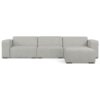Rex - 3 Seater Sofa And Ottoman - Gray - Image 3
