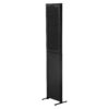 Rustic 3 Panel Room Divider 6Ft Wood Folding Privacy Screen With Metal Frame And Louver Design - Black - Image 9