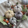Knitted Weighted Pumpkin Ornament Decor For Holiday Harvest Festival Fall Festival & Thanksgiving (Set of 2) - Yellow - Image 11
