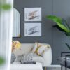 Large Rectangular Diptych Wall Art, Wall Decor For Living Room Bedroom Office Hallway (Set of 2) - Multicolor - Image 3
