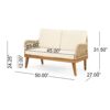 Hueber - Outdoor And Rope 4 Seater Chat Set With Cushions - Teak - Image 3