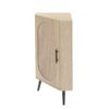 Corner Cabinet, Rattan Door, Freestanding Corner Tables For Small Spaces, Corner Shelf Stand For Living Room, Kitchen, Bathroom, Bedroom - Natural - Image 8