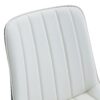 Modern Minimalist Dining Chair Set Extended Seat Cushion, Leather, Metal Legs, 4 Pieces - White / Dark Gray - Image 17