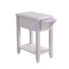 Modern Chairside Table With Two Cup Holders, Display Accent Table - White - Image 3