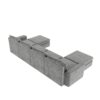 Chenille Modular Sectional Sofa, U Shaped Reversible Couch, Free Combination, 6 Seat Sleeper Sofa Bed With Ottoman, Convertible Oversized Indoor Furniture - Gray - Image 7