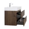 Alice - 36" Bathroom Vanity With Sink, Large Storage Wall Mounted Floating Bathroom Vanity For Modern Bathroom, One-Piece Sink Basin Without Drain And Faucet - White / Walnut - Image 10