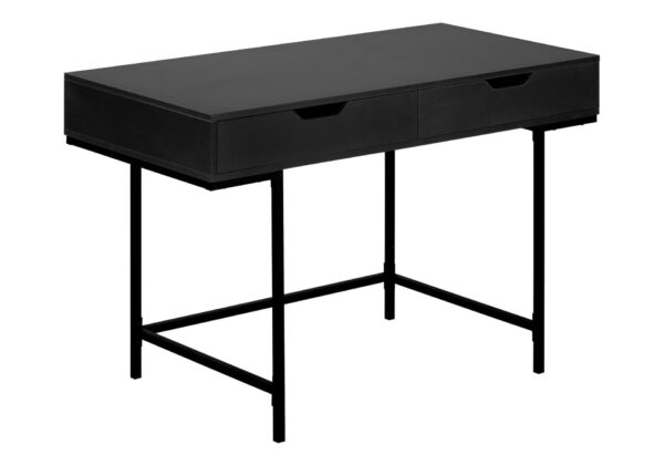 Computer Desk For Home Office, Laptop, Storage Drawers, Modern - Black