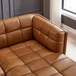 Addison - Right Sectional Leather Sofa - Cognac
