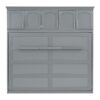 Queen Size Murphy Modern Bed With Top Cabinets For Space Saving And Comfort - Gray - Image 16